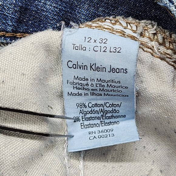 Calvin Klein Jeans Womens 12 Blue Mid Rise Slim Bootcut Stretch Denim Casual - Picture 9 of 16